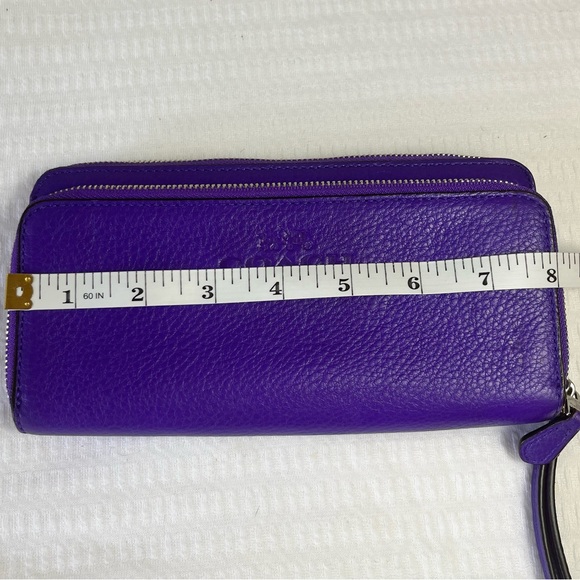 Coach Purple Wristlet Wallet - Picture 7 of 9